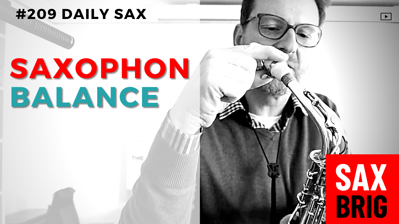 Saxophon ausbalancieren
