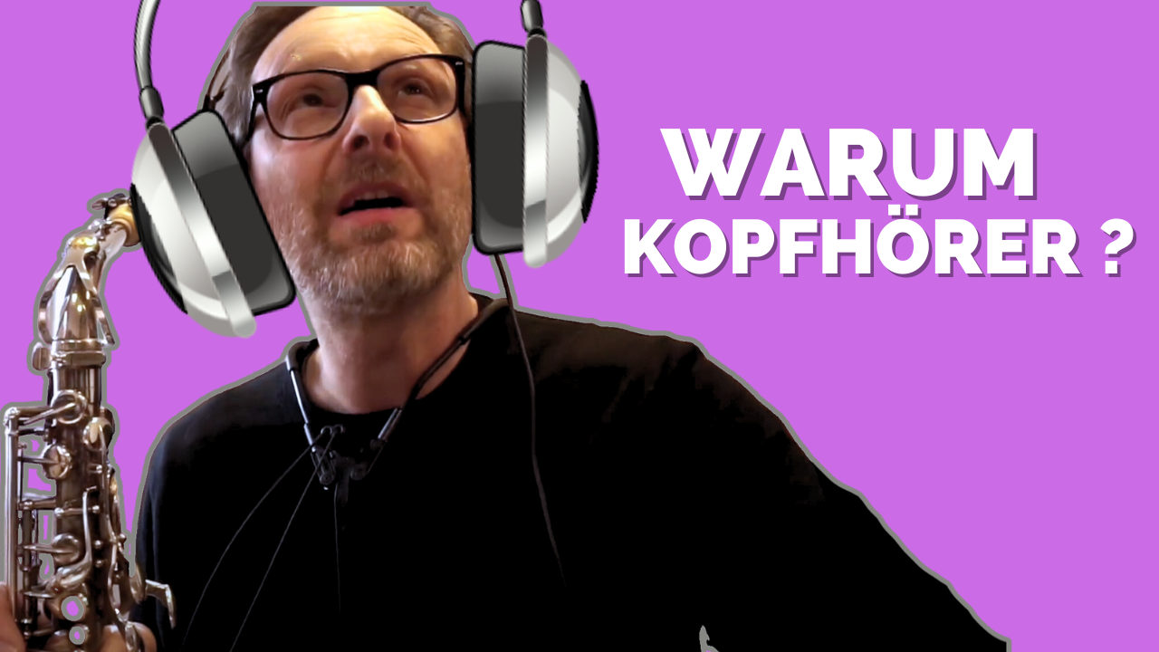 Saxophon üben mit Kopfhörer